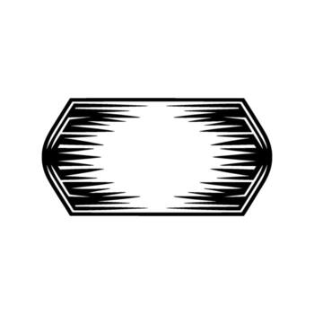 Abstract Hexagonal Frame with Geometric Effect. vector