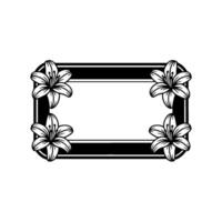 Elegant Lily Frame Minimalist Floral with Space for Text. vector