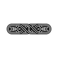Minimalist Celtic Knot in Black and White, Elegant Ornamental Element. vector