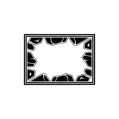 Black Shattered Frame Element for and Decoration.