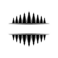 Symmetric Pine Trees for Nature, Travel, or Branding. vector