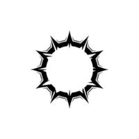 Geometric Sunburst Frame , Minimalist Black White. vector