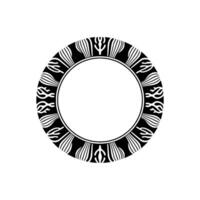 Elegant Black and White Ornamental Frame, Modern, Geometric. vector