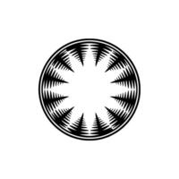 Abstract Black and White Circular Pattern. vector