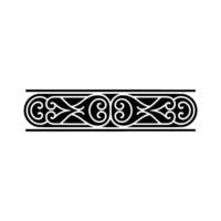 Ornate Celtic Border in Black and White, Minimalist Style. vector
