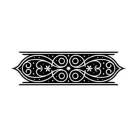 Elegant Decorative Border in Black and White, Illustration. vector