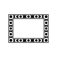 Minimalist Geometric Frame with Black White Pattern - Decorative Element. vector