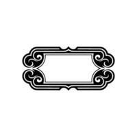 Decorative Black Frame on Gray Background Elegant. vector
