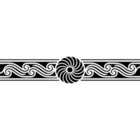 Elegant Black and White Swirl , Decorative Border Element. vector