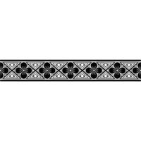 Elegant Floral Border Geometric Pattern, Decorative Element. vector