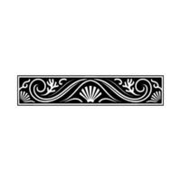 Elegant Art Deco Border with Shells and Floral Motifs. vector