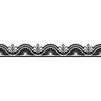 Decorative Black Border Element on Light Gray Background. vector
