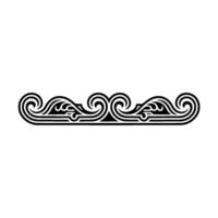 Ornate Black White Border on Gradient Background. vector