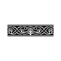 Ornamental Border Celtic-Inspired Flourishes, , Decorative Element. vector