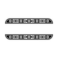 Floral Border Elements, Monochrome, Decorative Dividers. vector