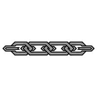 Geometric Chain Ornament - Decorative Border Element. vector