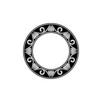 Elegant Circular Ornament, Decorative on Grayscale Background. vector