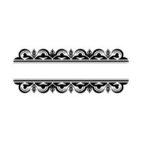Elegant Black Decorative Frame with Leaf Swirl Elements, Blank Space. vector