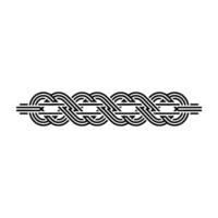 Celtic Knotwork Border Ornament, Black on Gradient Background. vector