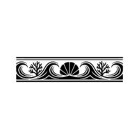Minimalist Oceanic Border Shell, Waves, and Coral. vector