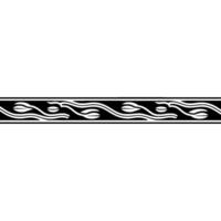 Elegant Black and White Floral Border on Gradient Background - . vector