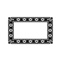 Elegant Black Floral Frame , Decorative Border for Invitations, Elements. vector