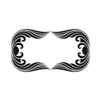 Elegant Black Ornamental Frame on Light Background. vector