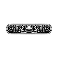 Elegant Ornamental Divider Swirls and Shell. vector