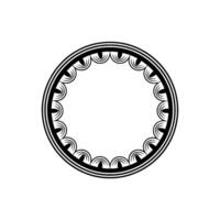 Decorative Black Circular Frame, Minimalist , Isolated on Light Background. vector