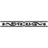 Ornate Floral Border Element - Illustration, Minimalist. vector