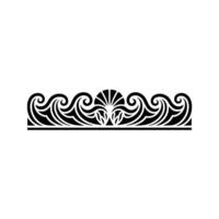 Decorative Wave Border Art Deco, Elegant, Monochromatic. vector
