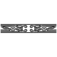 Elegant Black Floral Border on Gradient Background - ,. vector