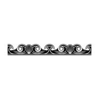 Decorative Ocean Wave Border with Shells, Illustration. vector