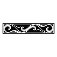 Decorative Black and White Wave Pattern with Star Accents. vector