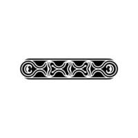 Black and White Ornament Border , Decorative Element. vector