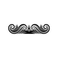 Decorative Swirls and Curlicues Element - Black on White. vector