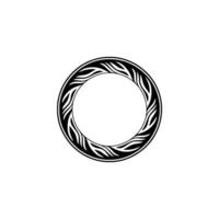 Minimalist Circle Pattern Black and White Decorative. vector