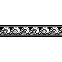 Elegant Black and White Wave Border on Gradient Background. vector