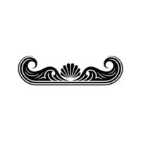 Elegant Decorative Border with Seashell Motif, Illustration. vector