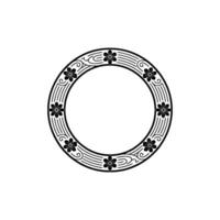 Elegant Floral Circle on White Background. vector