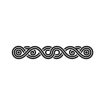 Elegant Celtic Knot Border Element on Gradient Background. vector