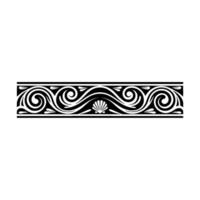 Elegant Coastal Border Swirls, Waves, Seashell. vector