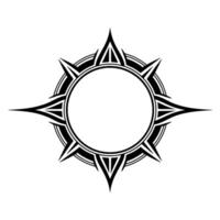 Tribal Sunburst Circle - Modern Minimalist. vector