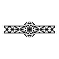 Elegant Geometric Black Border on Light Gray Background. vector