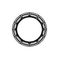 Geometric Circle Frame , Art Deco Inspired, Minimalist. vector