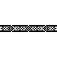 Geometric Border Ornamental Black Floral Pattern on Gradient Background. vector