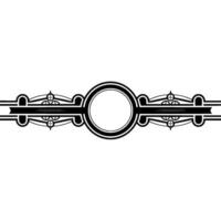 Art Deco Frame Element on White Background - Geometric. vector