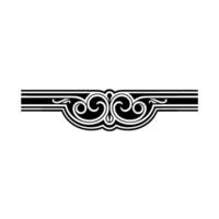 Elegant Black White Ornament on White Background. vector