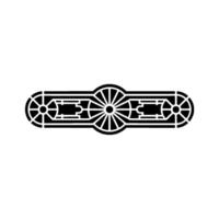 Geometric Art Deco Pattern Elegant Black White. vector