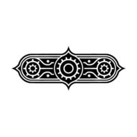 Geometric Ornament with Gears Modern Decorative. vector